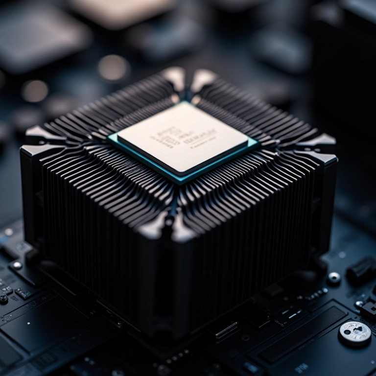 Processador com dissipador de calor gigante, sem ventoinha, para PC fanless.