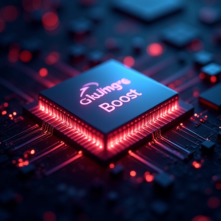 Processador com Turbo Boost ativado, irradiando energia.