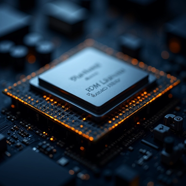 Processador em uma placa mãe, destacando o papel do VRM na sua vida útil.