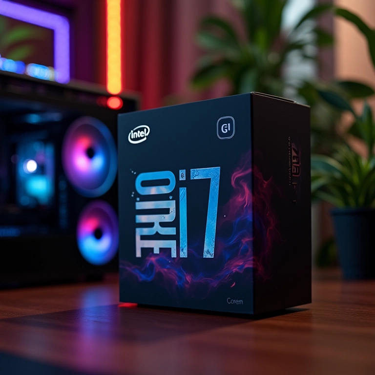 Processador Intel Core i7 de 13ª geração em setup gamer.