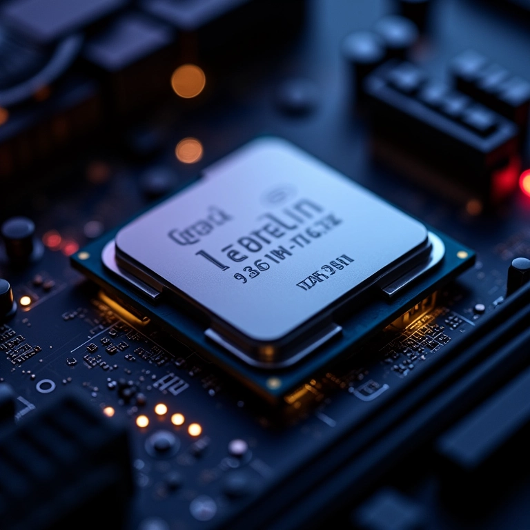 Processador Intel Core i9-14900K em uma placa-mãe de alta qualidade.