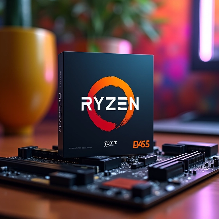 Processador Ryzen 5 5600 em uma placa-mãe moderna, representando longevidade e valor.