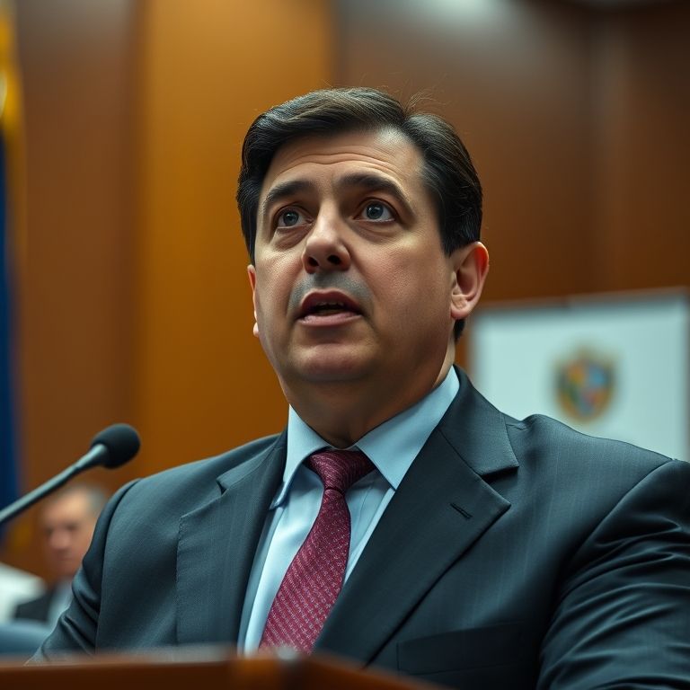 Procurador discursando sobre crimes cibernéticos.