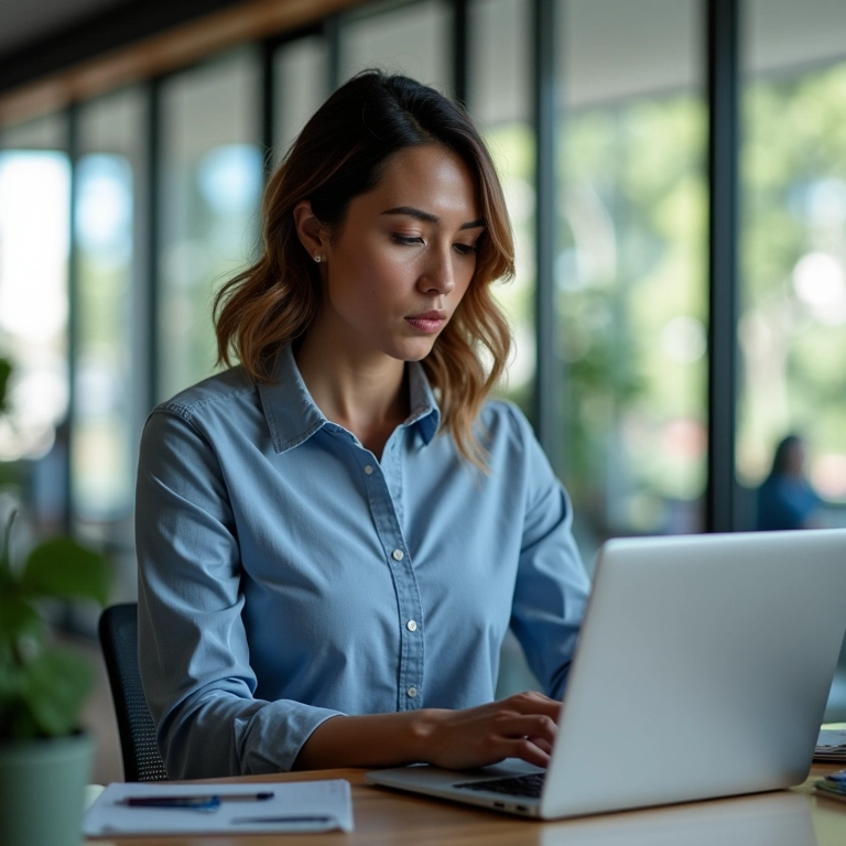 Profissional mantendo comunicação clara no Telegram.