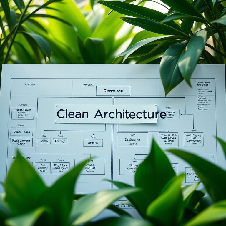 Projeto de arquitetura de software com rótulo 'Arquitetura Limpa'.