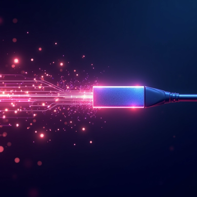 Representação visual do DisplayPort 2.0.