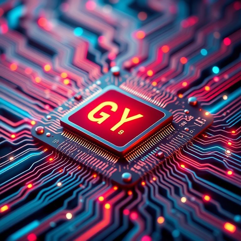 Representação visual dos núcleos de um processador trabalhando em conjunto.