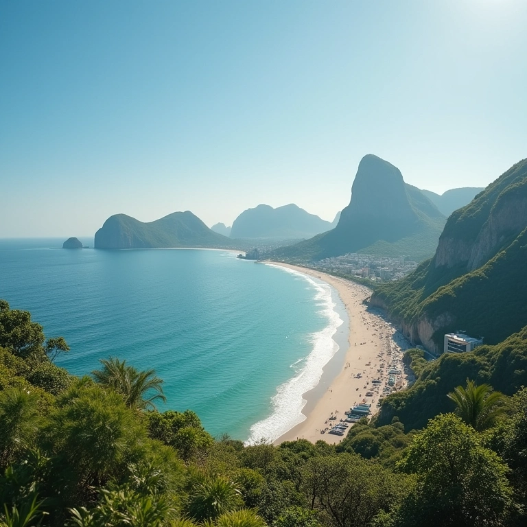 Samsung A56 capturando a praia e o Cristo Redentor com suas diversas lentes.