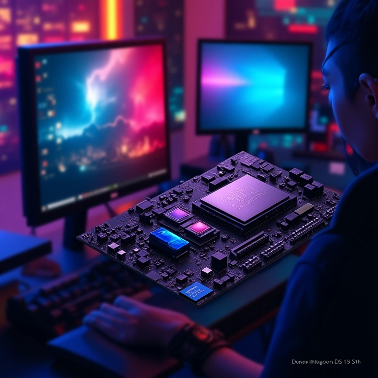 Setup gamer de alta performance com foco no chipset.