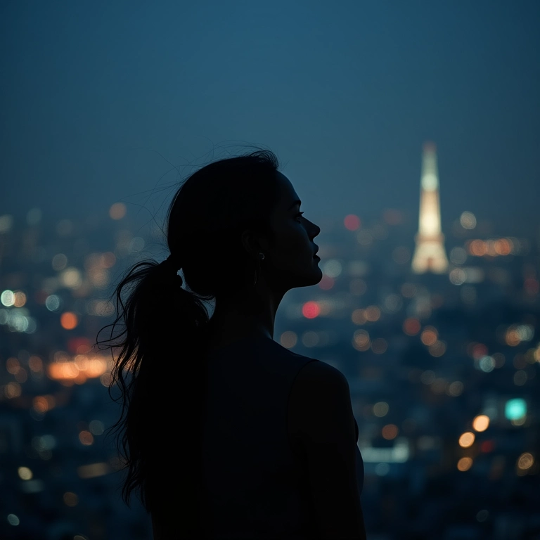 Silhueta de mulher se opondo ao tratamento de dados.