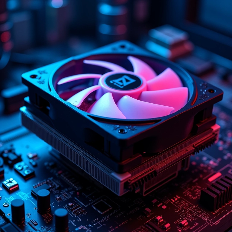 Sistema de resfriamento de CPU com tubos de refrigeração líquida.