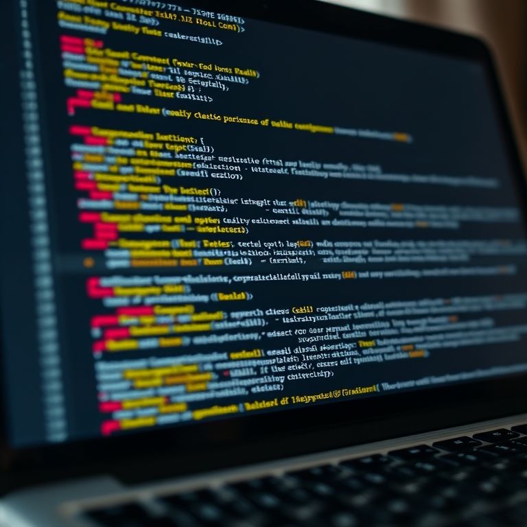 Snippet de código GDScript bem comentado em uma tela de laptop.