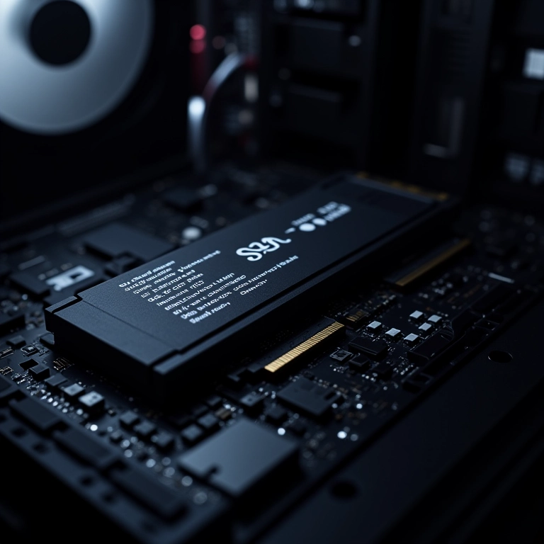 SSD de alta velocidade instalado em um PC gamer.