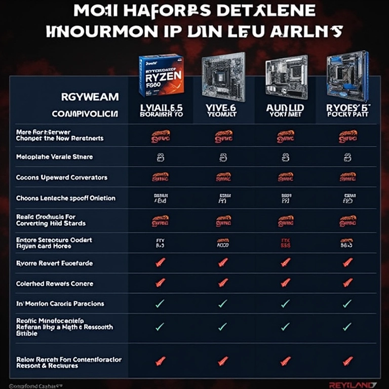 Tabela de compatibilidade de placas-mãe para Ryzen 5 7600 e 5600.