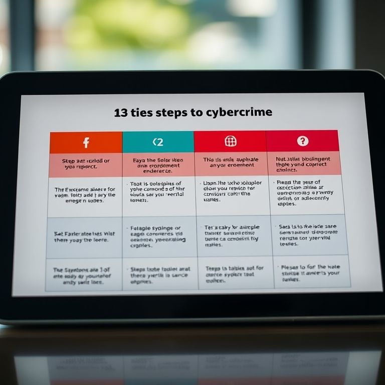 Tabela resumo com passos para agir em caso de crime cibernético.