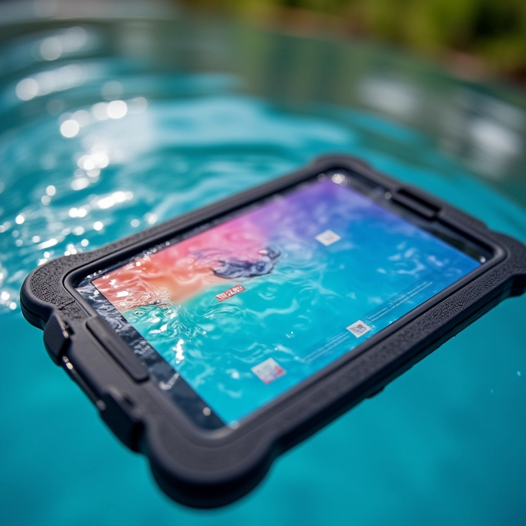 Tablet infantil resistente à água, ideal para uso infantil.