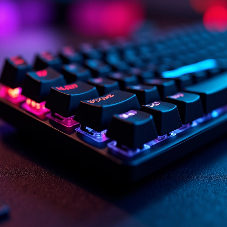 Teclado ABNT2 com teclas macro e controle de volume.