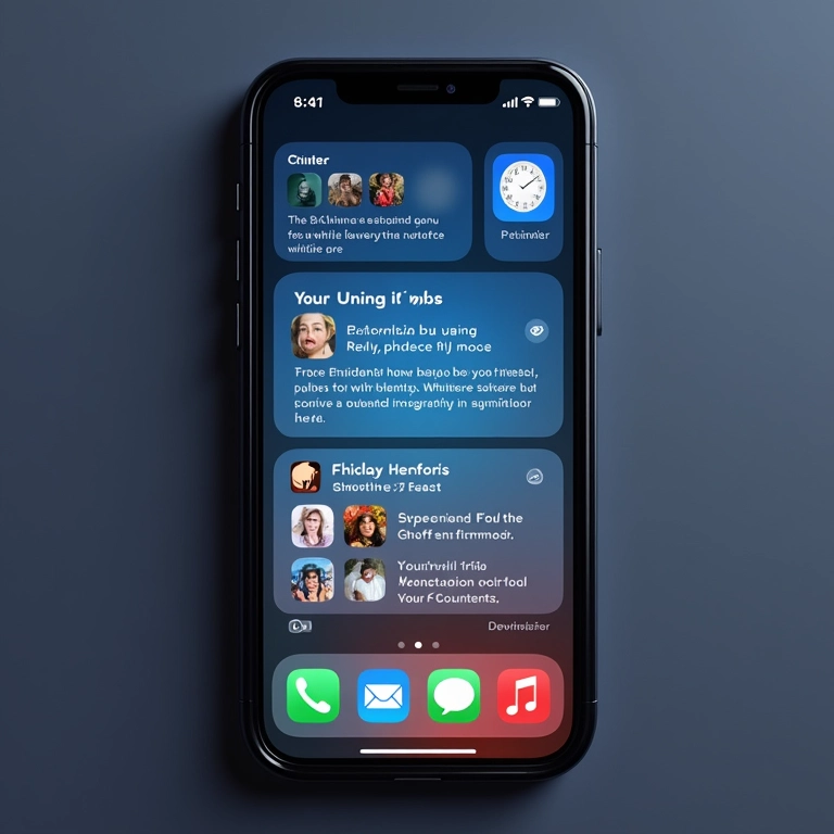 Tela do iPhone 17 com a interface do iOS 20.