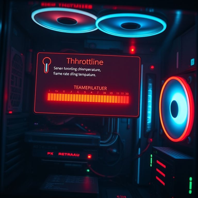 Throttling em PC gamer devido à alta temperatura.