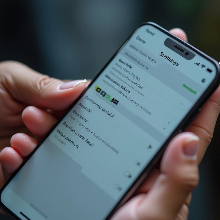 Usuário personalizando as configurações da Siri em seu iPhone.