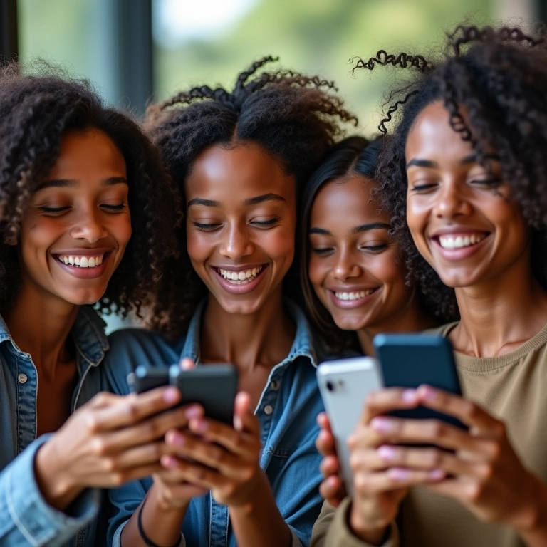 Usuários diversos interagindo em uma rede social baseada no AT Protocol.