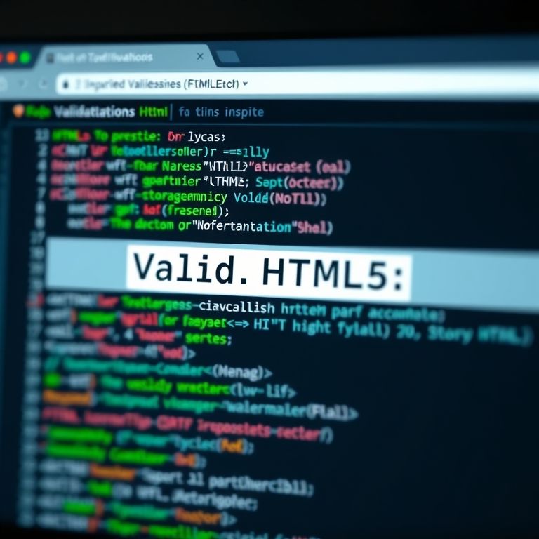 Validação de código HTML sem erros em um site.