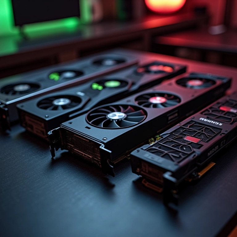 Variedade de placas de vídeo de diferentes marcas como alternativas à RTX 3060.