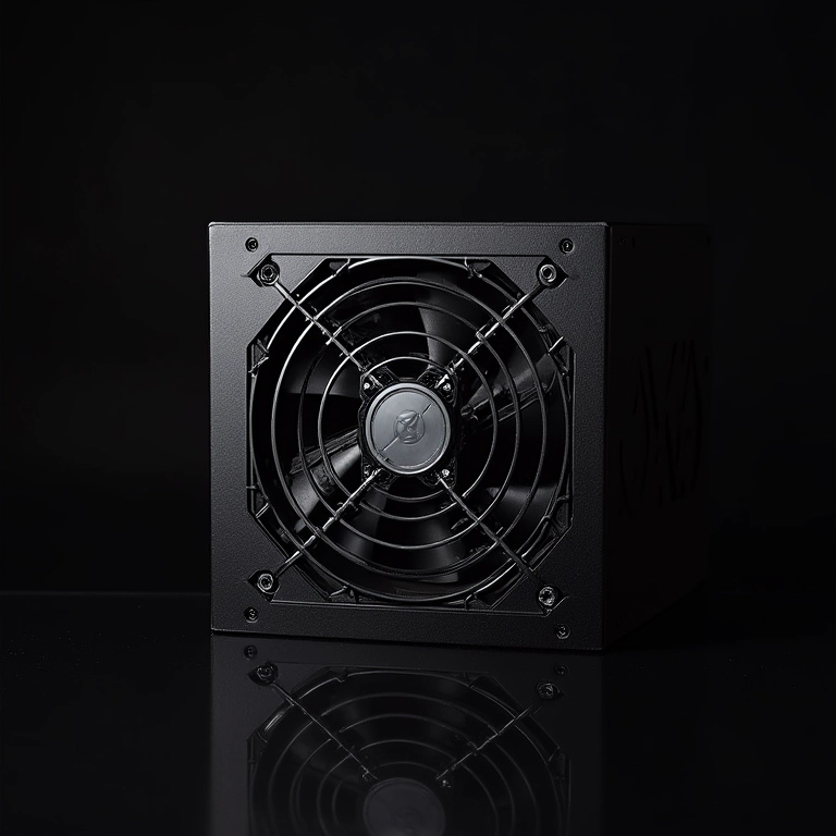 Visão interna de uma fonte ATX 3.0 mostrando os circuitos de proteção.