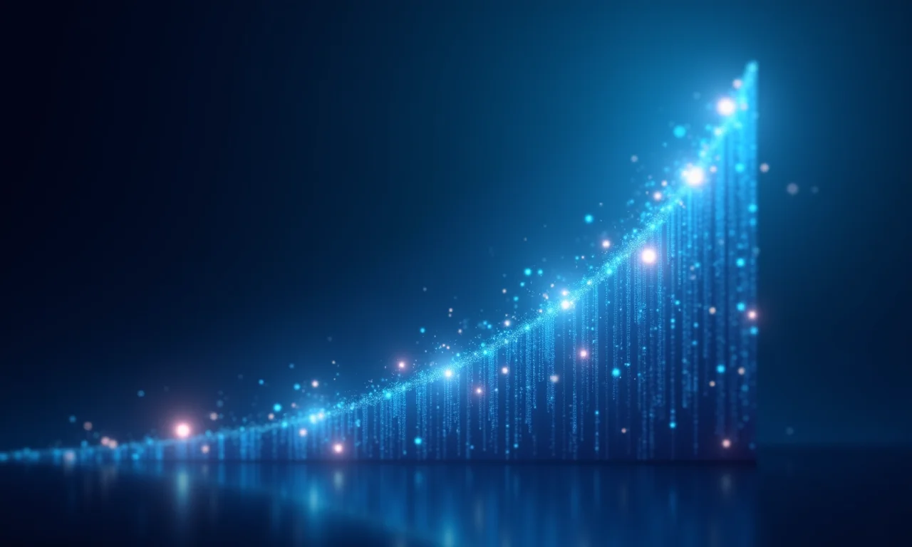 Visualização abstrata de escalabilidade de dados.