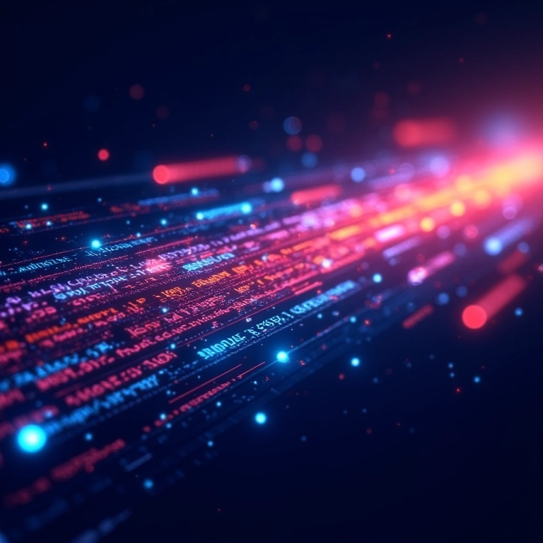 Visualização abstrata do protocolo HTTP/3 QUIC.