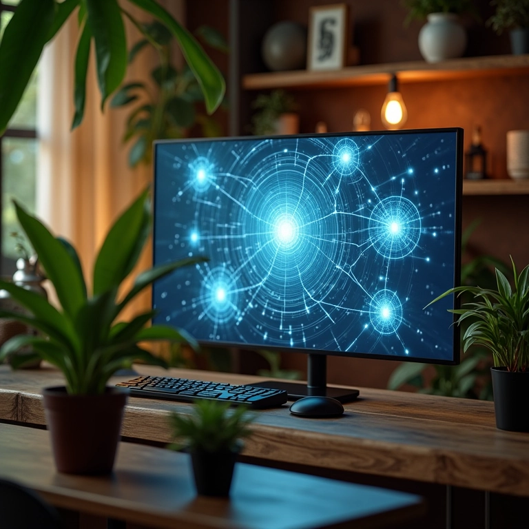 Visualização digital das vantagens do SSR em ambiente doméstico brasileiro acolhedor.