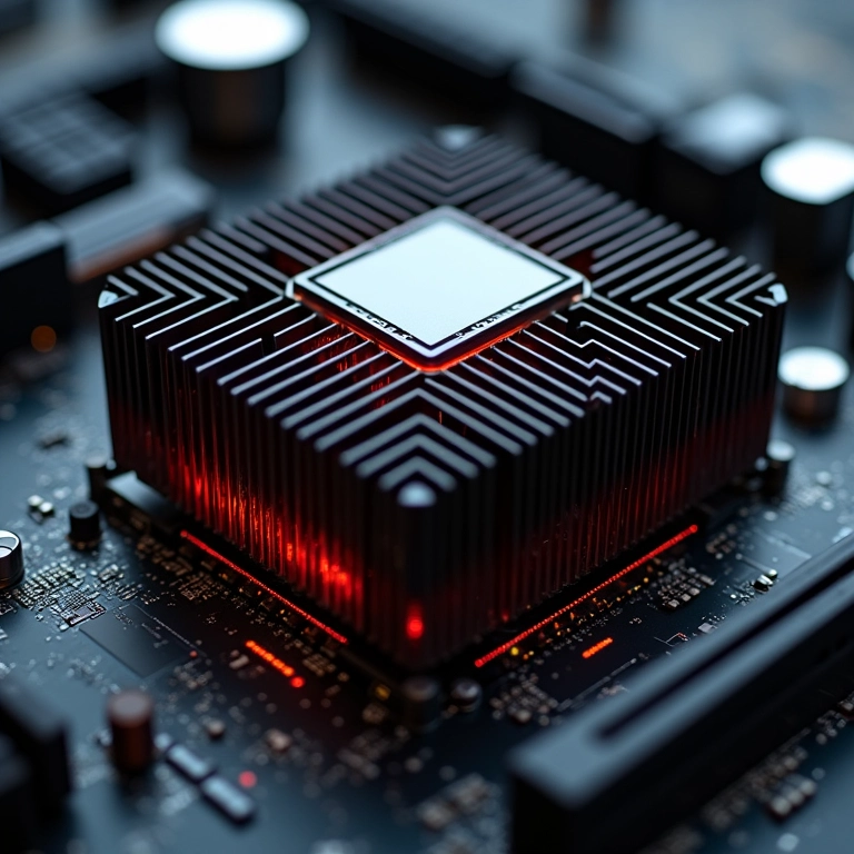 VRM da placa mãe com dissipador de calor, demonstrando a dissipação de calor eficaz.