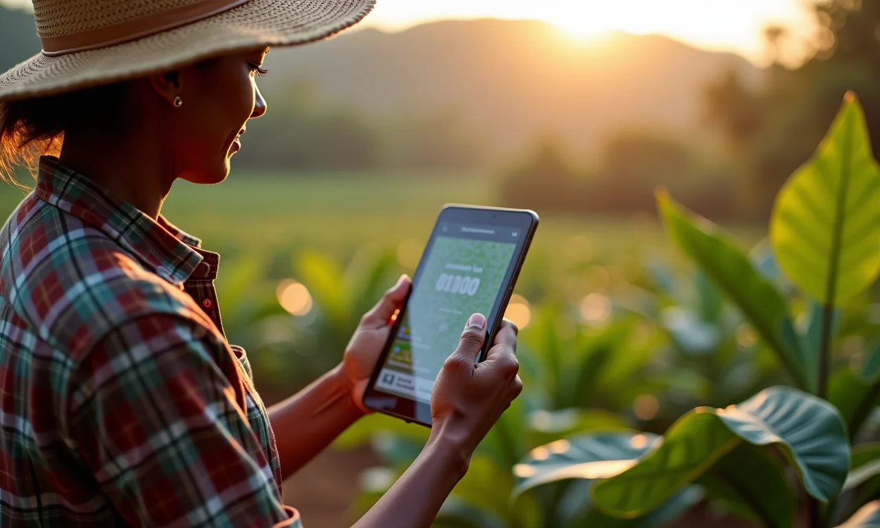 Agricultores rastreando a cadeia de suprimentos de café com blockchain.