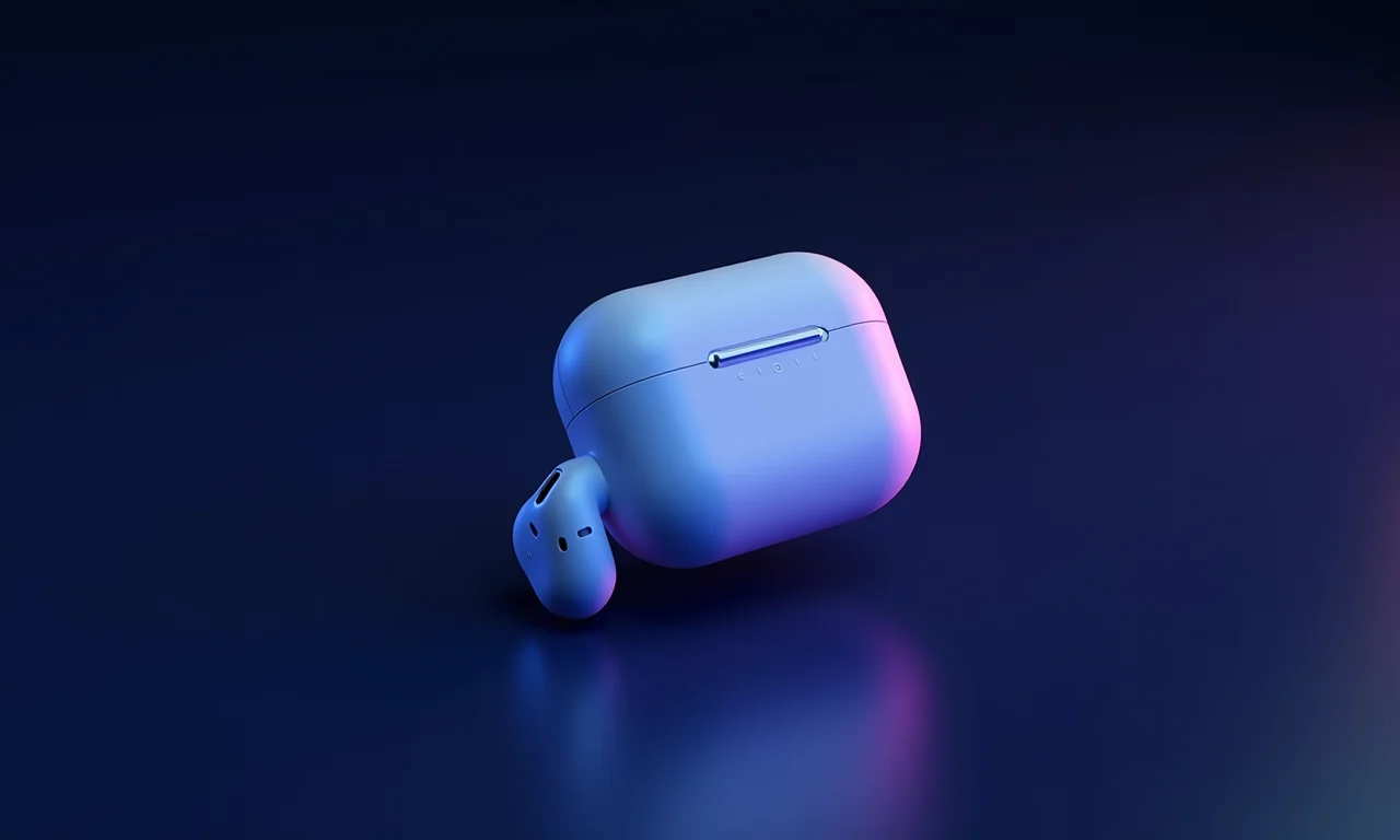 AirPods Pro 4 em close-up com iluminação profissional.