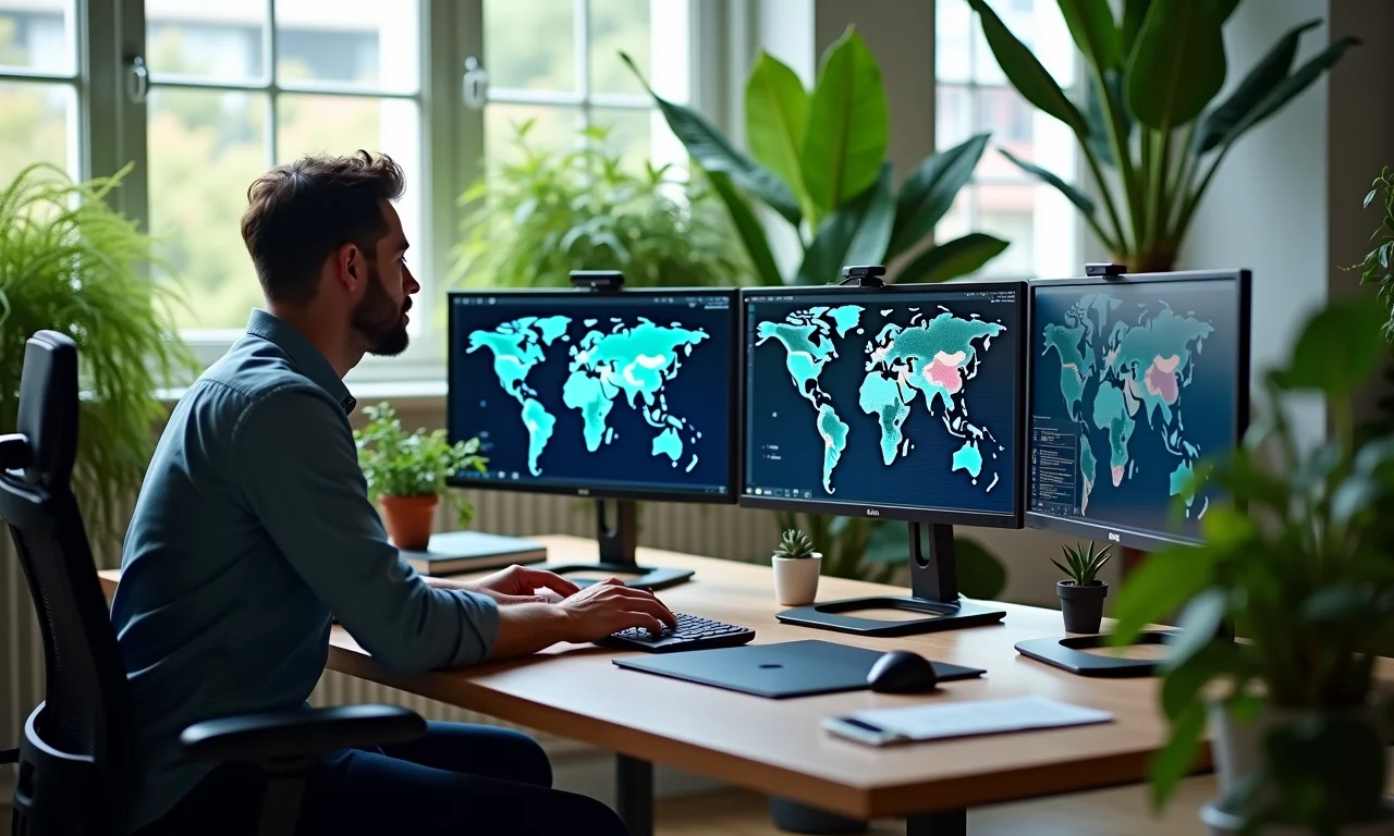 Analista de tecnologia avaliando as expectativas de hardware para 2026 em um escritório moderno.