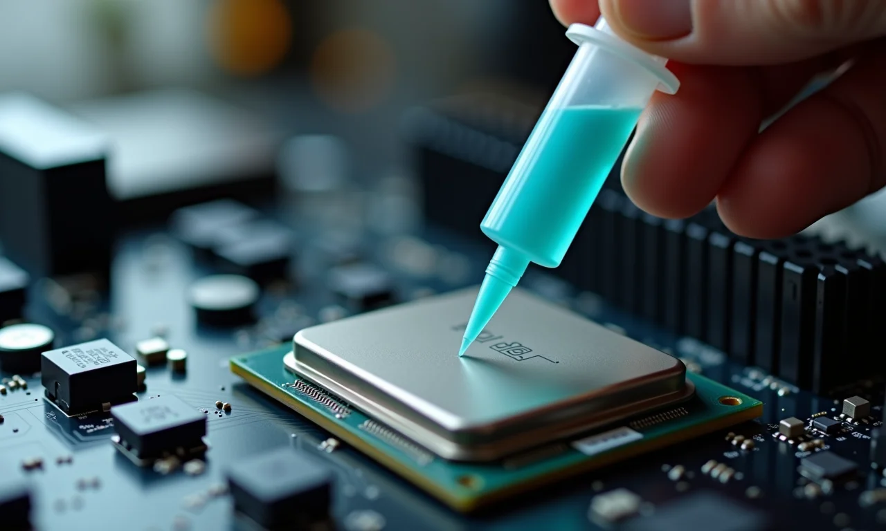 Aplicação fácil de pasta térmica com seringa.