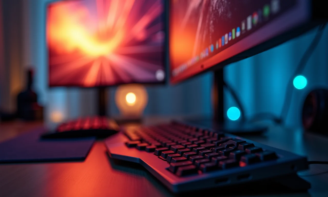 Close-up de monitor HDR mostrando problemas de 'color banding' e sombras pixelizadas.