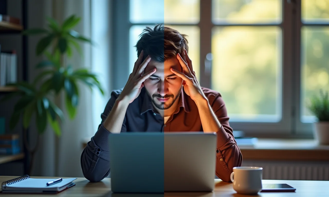 Comparativo entre foco e distração digital