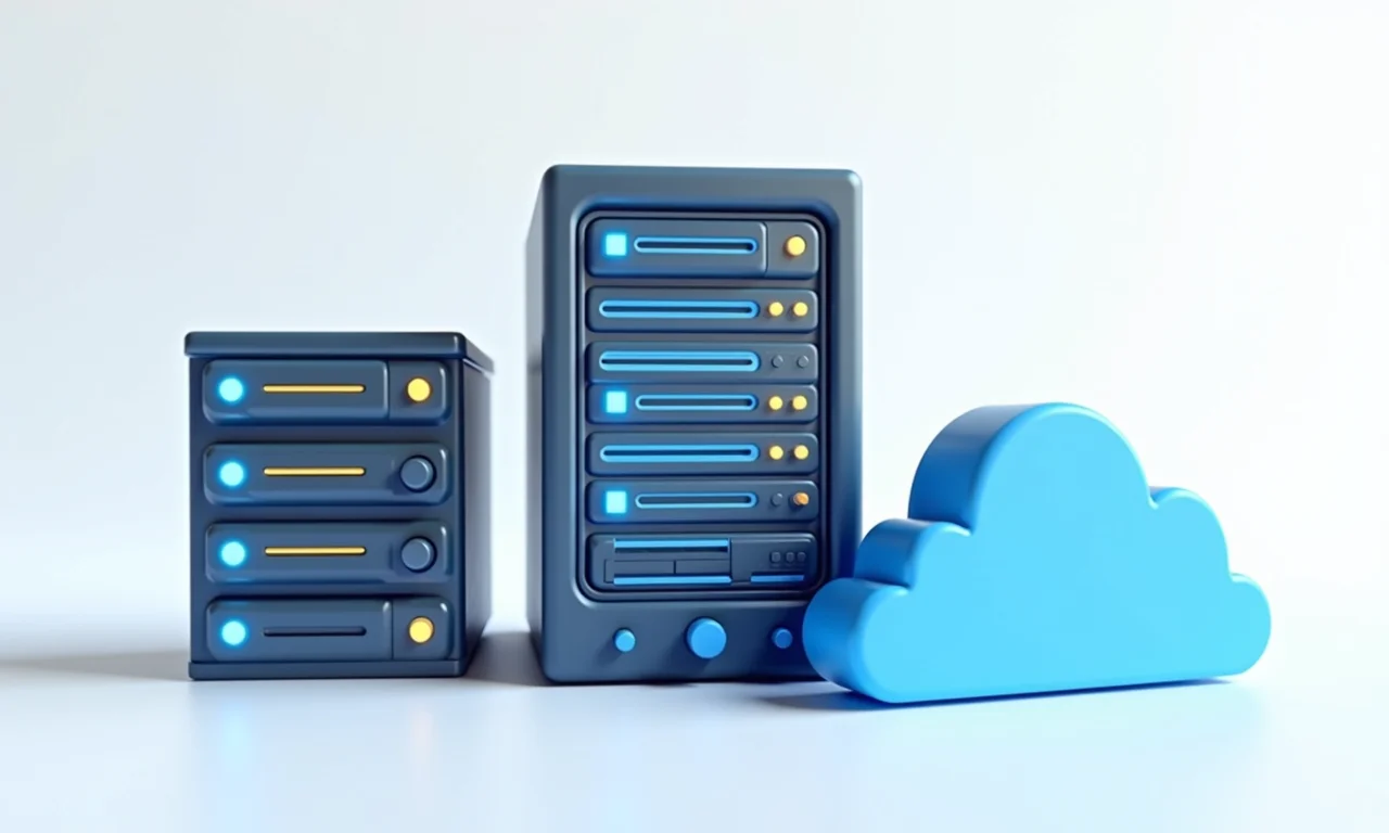 Comparativo visual entre servidor dedicado, VPS e nuvem.