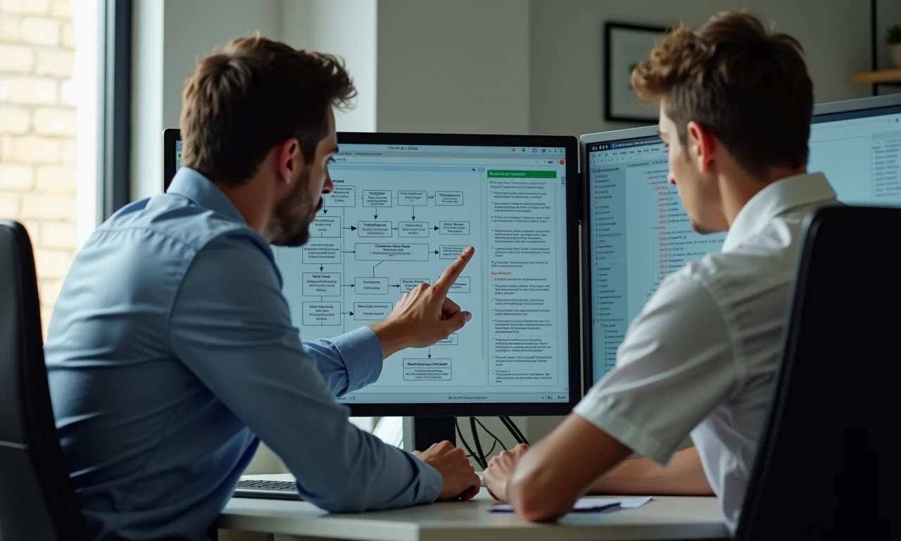 Desenvolvedor adotando uma abordagem sistemática na revisão de código.