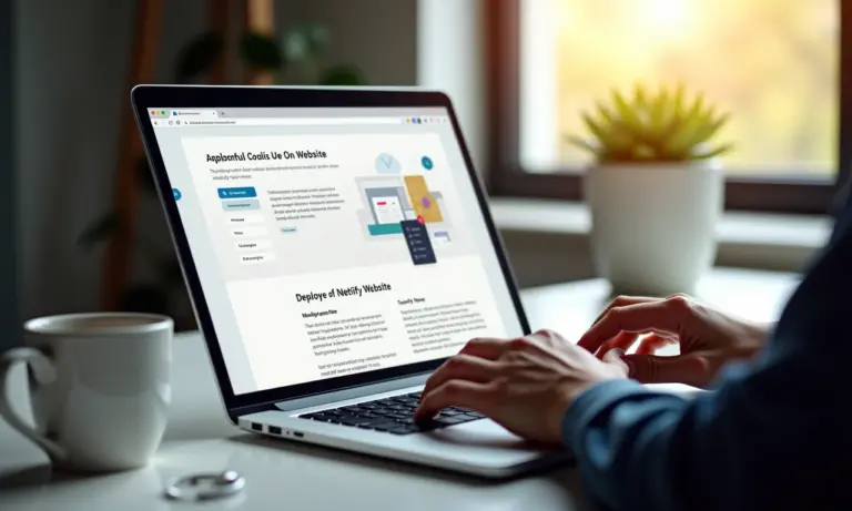 Desenvolvedor usando Netlify para fazer deploy de um site.