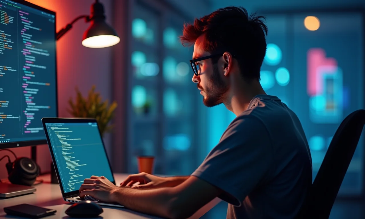 Desenvolvedor usando suspend functions em Kotlin para UI suave.