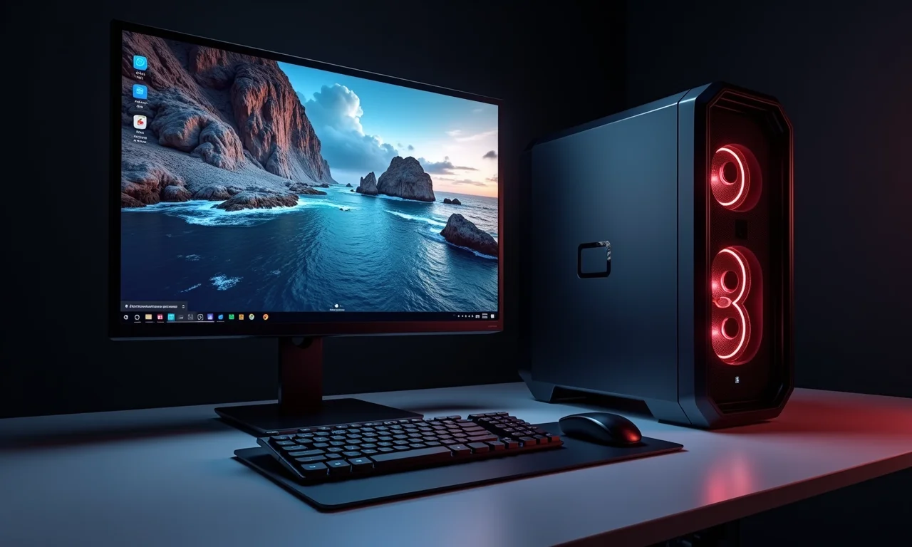 Designer trabalhando em renderização 3D em uma estação de trabalho moderna com módulos de memória RAM.