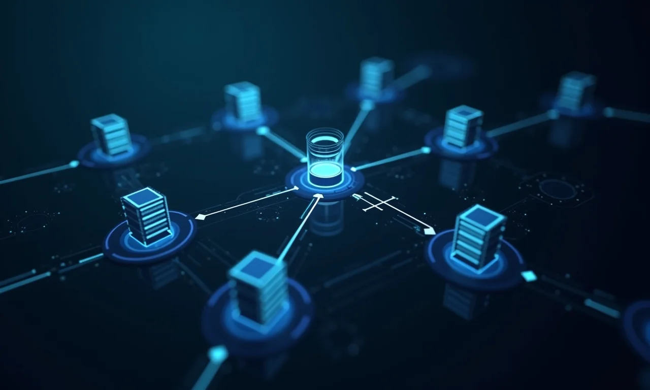 Diagrama de rede visualizando o fluxo de dados entre servidores, representando 'Traces'.
