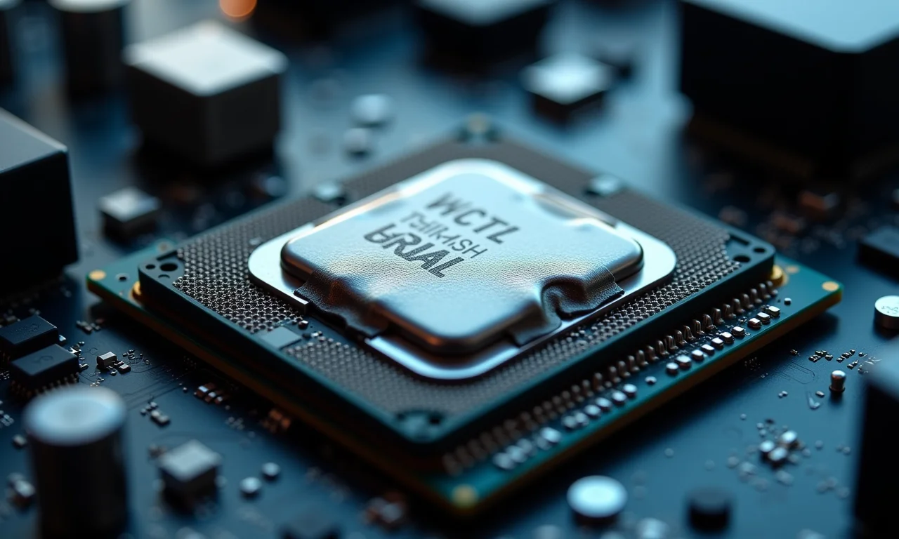 Excesso de pasta térmica em CPU de computador