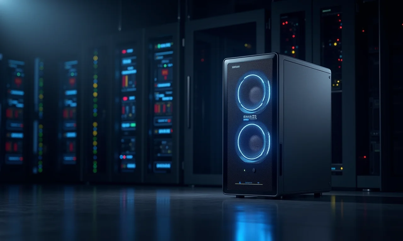 Fonte de alimentação de alta performance com indicador de consumo de energia.