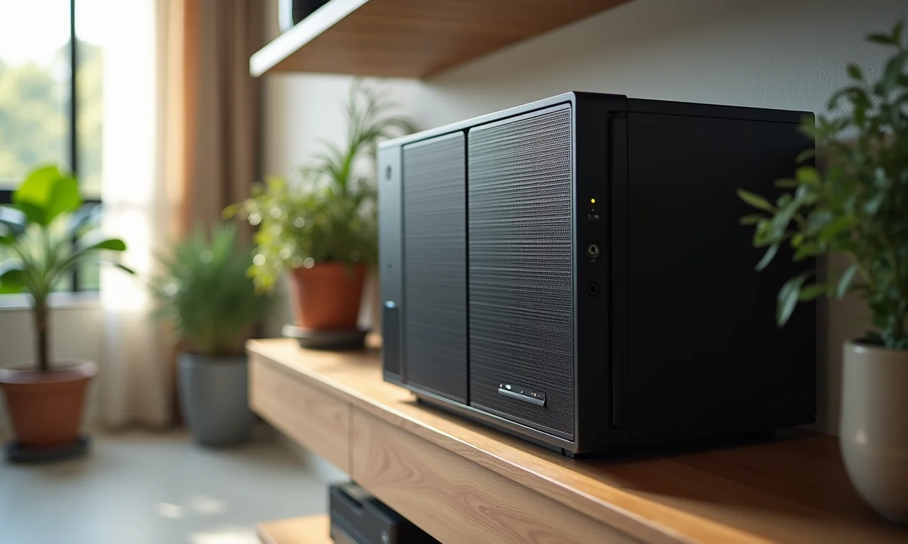 Gabinete de PC antigo transformado em servidor doméstico.
