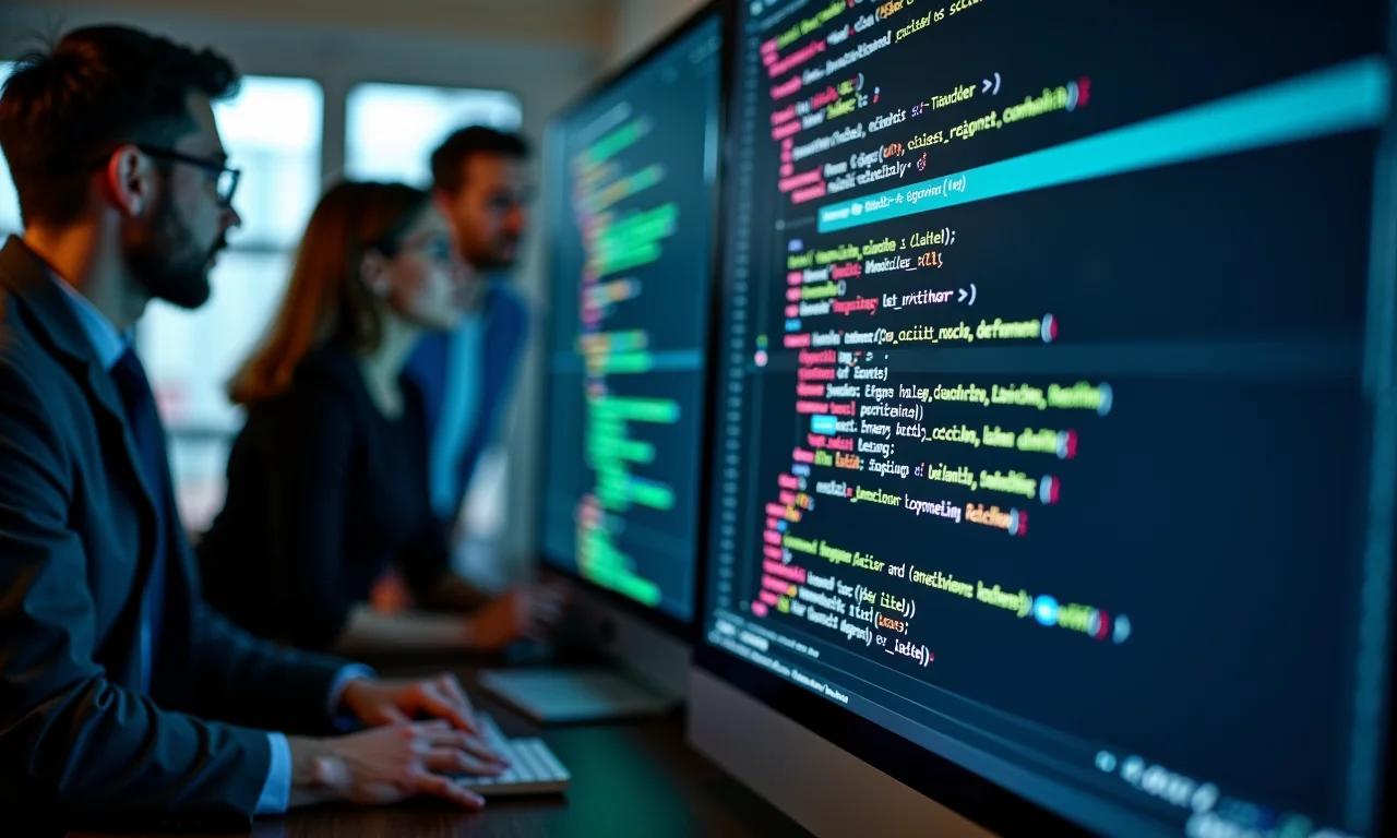 Interface de código Python vibrante com bibliotecas Scikit-learn, mostrando colaboração em machine learning.