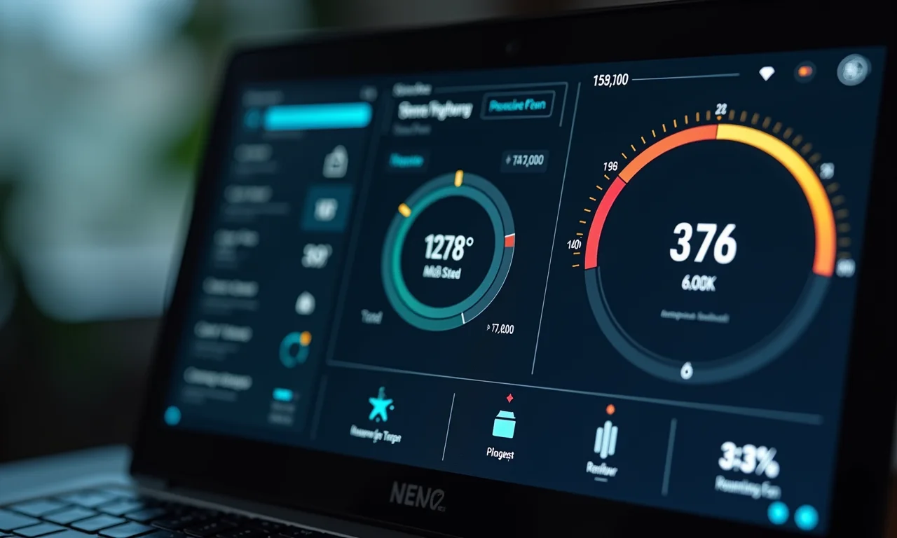 Interface de software para controle e monitoramento de fans de PC.