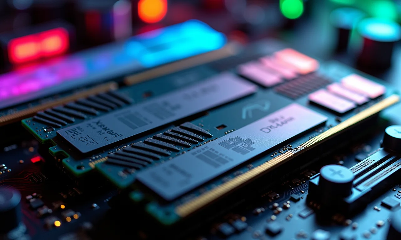 Módulos de memória RAM DDR5 e DDR4 lado a lado.